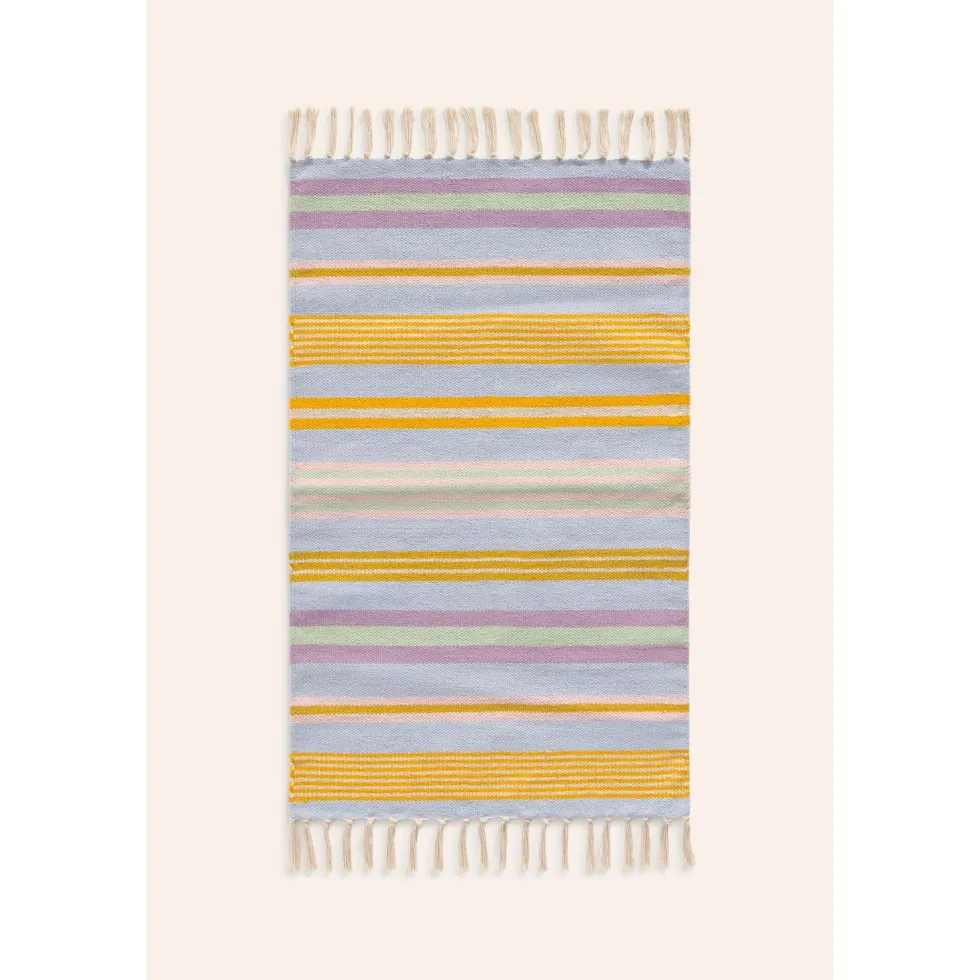 Alfombra a rayas de algodón Amanda