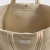 Bolsa de playa de algodón con asas a rayas Rachel