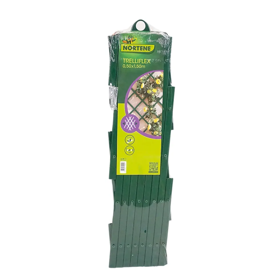 Celosia de PVC extensible Nortene TRELLIFLEX verde