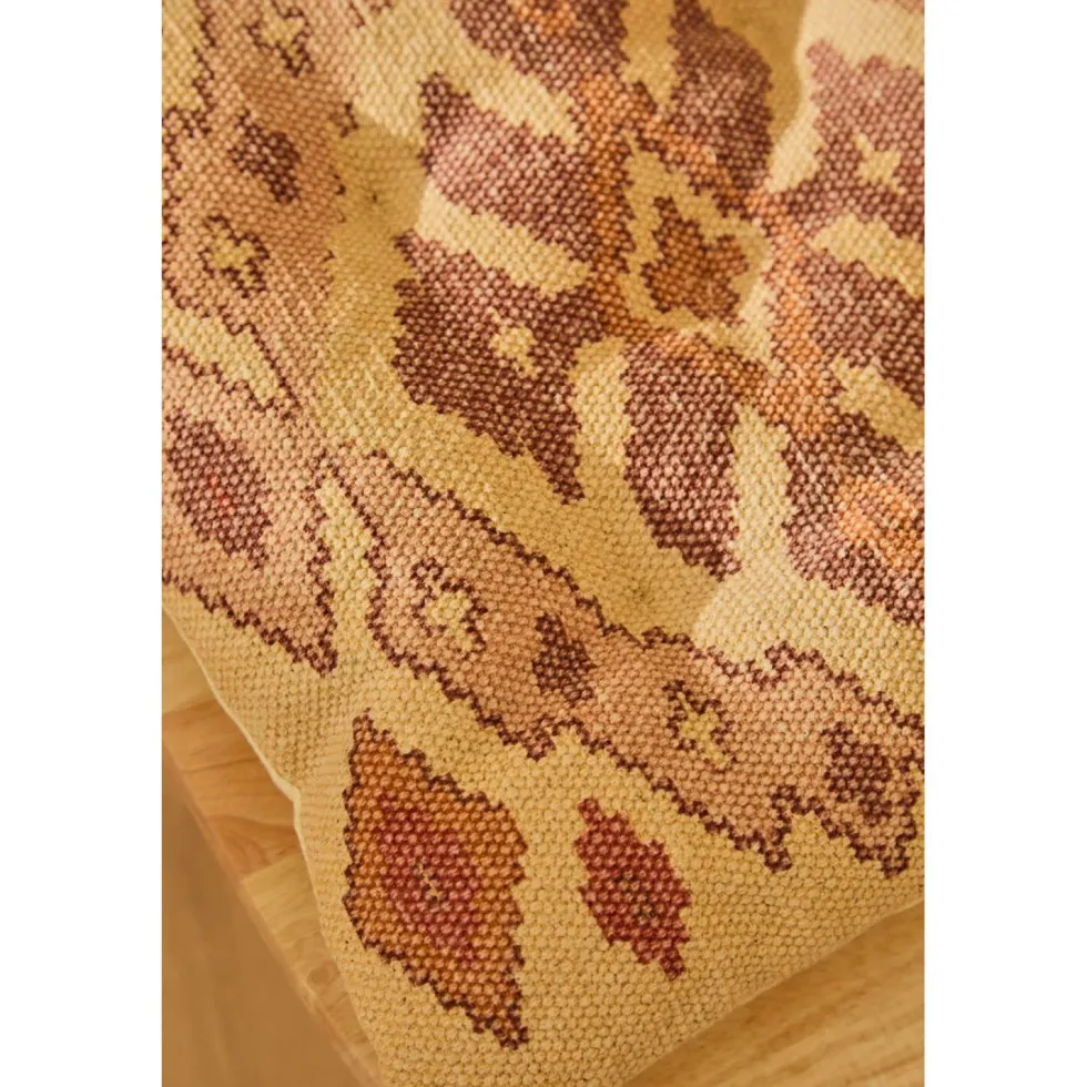 Cojín de silla de algodón dhurrie con print Aisha