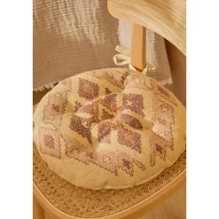 Cojín de silla de algodón dhurrie con print Aisha
