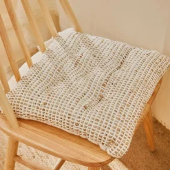 Cojín de silla de yute y algodón West
