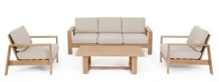 Conjunto de jardín Bizzotto BALTIC de aluminio natural/beige