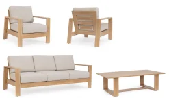 Conjunto de jardín Bizzotto BALTIC de aluminio natural/beige