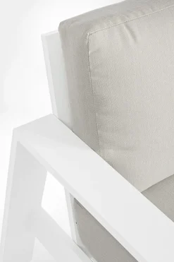 Conjunto de jardín Bizzotto BALTIC de aluminio blanco/gris claro