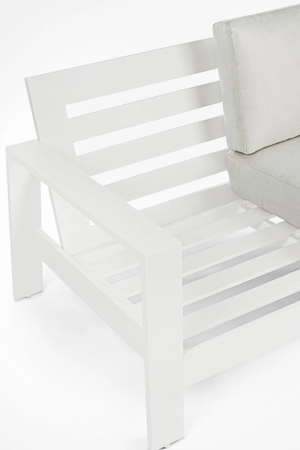 Conjunto de jardín Bizzotto BALTIC de aluminio blanco/gris claro