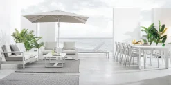 Conjunto de jardín Bizzotto BALTIC de aluminio blanco/gris claro