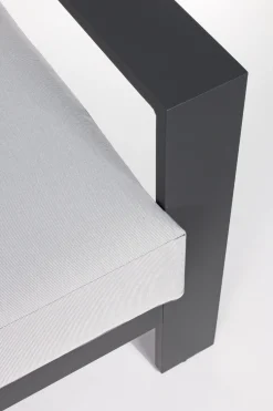 Conjunto de jardín Bizzotto BALTIC de aluminio antracita/gris claro