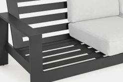 Conjunto de jardín Bizzotto BALTIC de aluminio antracita/gris claro