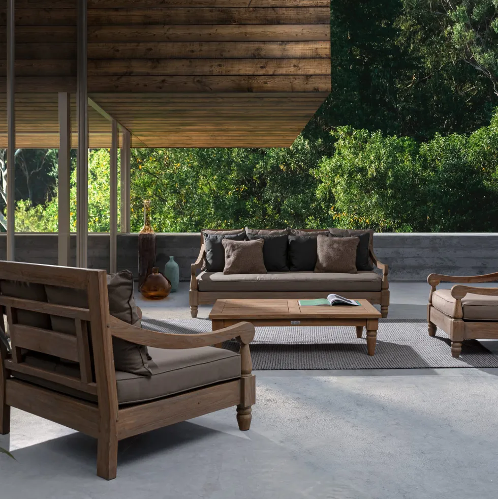 Conjunto de jardín Bizzotto BALI de teca beige