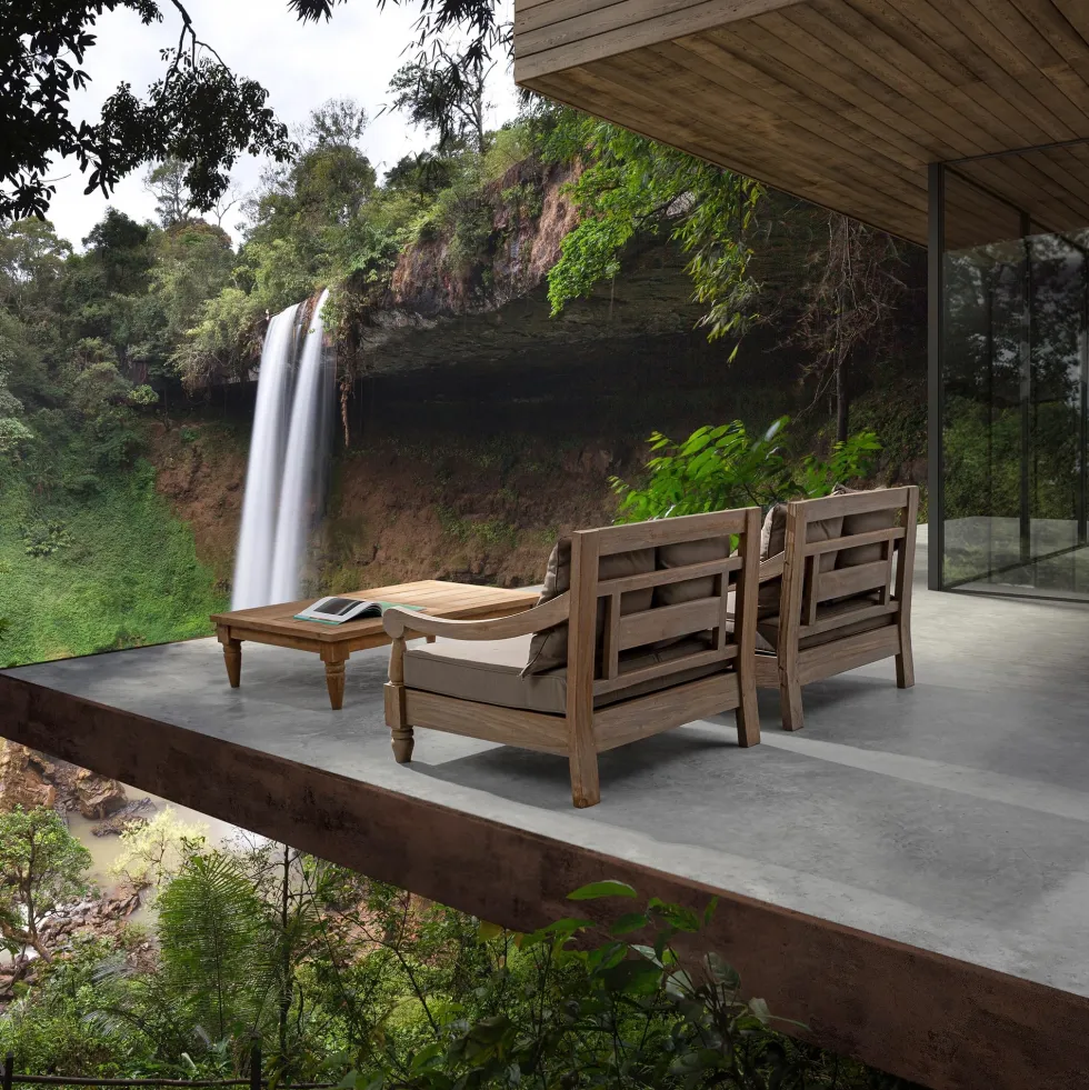 Conjunto de jardín Bizzotto BALI de teca beige