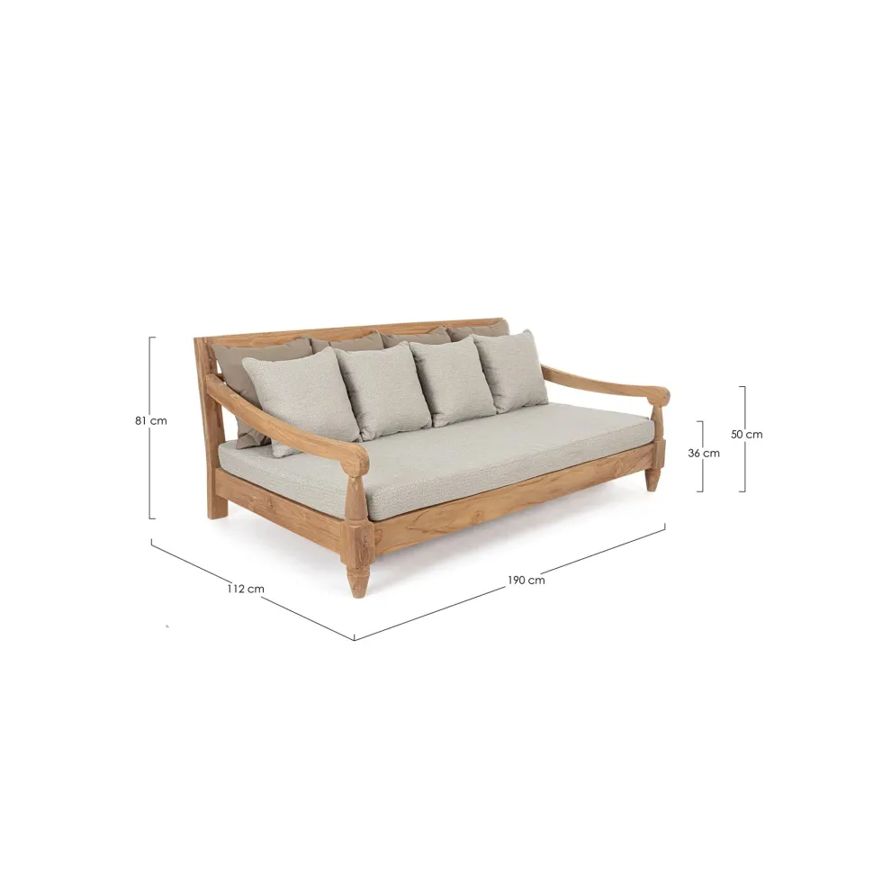 Conjunto de jardín Bizzotto BALI de teca beige