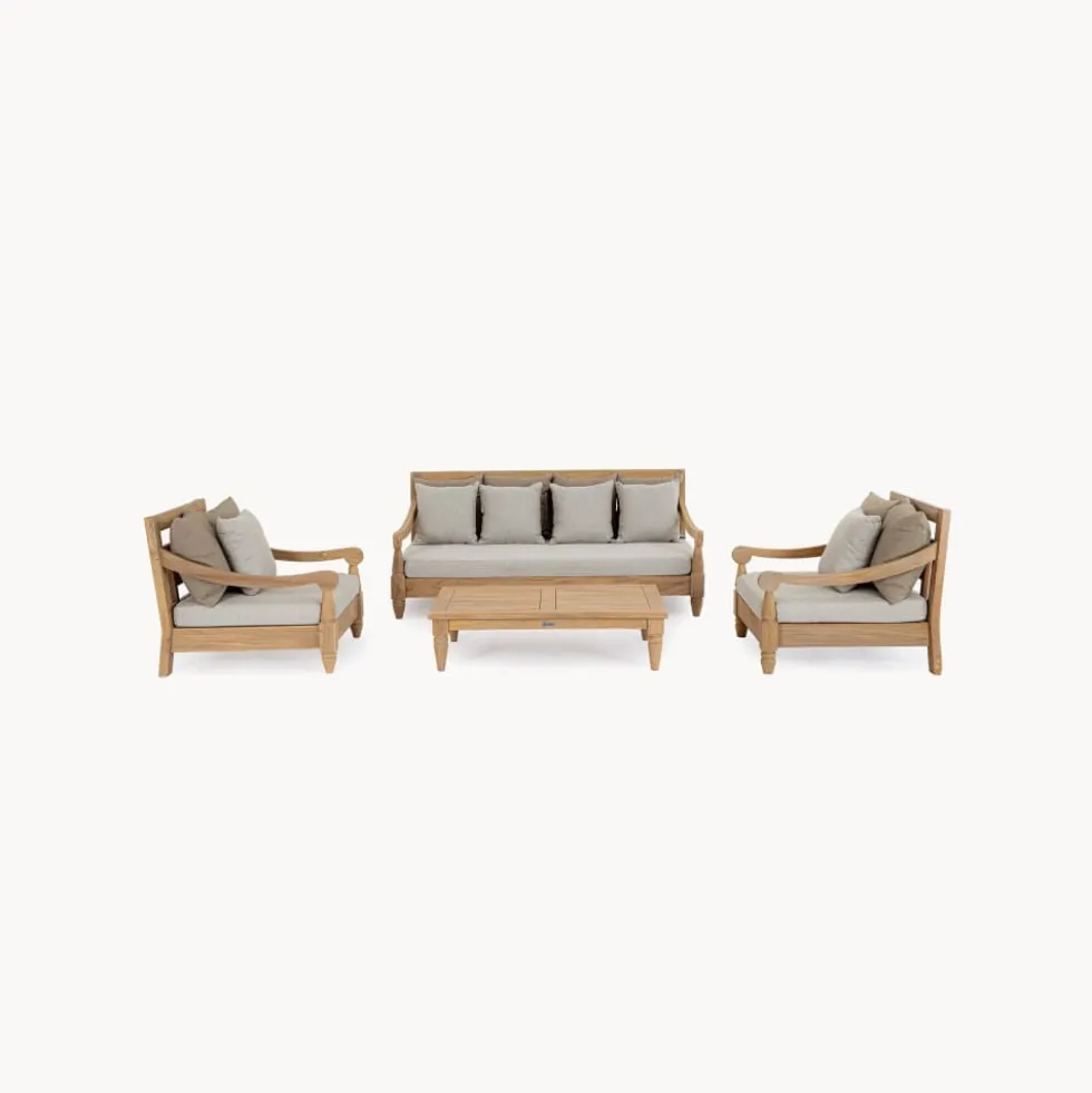 Conjunto de jardín Bizzotto BALI de teca beige