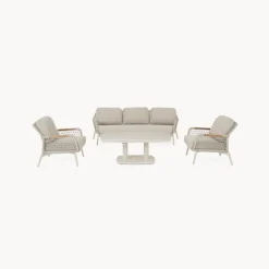 Conjunto de jardín Bizzotto EULERO de teca beige