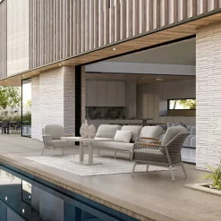 Conjunto de jardín Bizzotto EULERO de teca beige