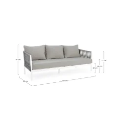 Conjunto de jardín Bizzotto FLORENCIA de aluminio blanco