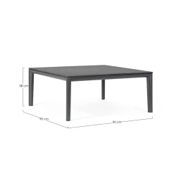 Conjunto de jardín Bizzotto GERALD de aluminio antracita