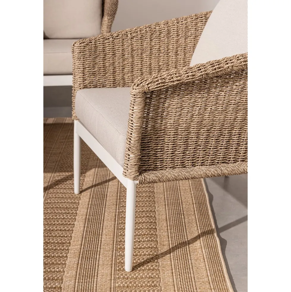 Conjunto de jardín Bizzotto OCEANA 4 piezas natural/beige/blanco