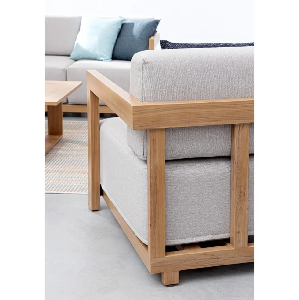 Conjunto de jardín Bizzotto THESEUS 4 piezas madera natural/beige