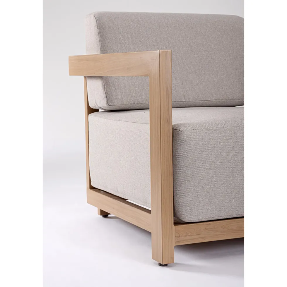 Conjunto de jardín Bizzotto THESEUS 4 piezas madera natural/beige