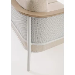 Conjunto de jardín Bizzotto ULISES 4 piezas madera natural/beige/blanco