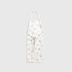 Delantal de algodón con estampado de flores Florgu