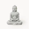 Figura de jardín Buda sentado en gris
