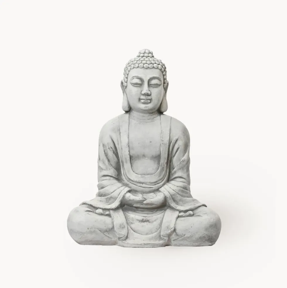 Figura de jardín Buda sentado en gris