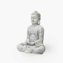 Figura de jardín Buda sentado en gris