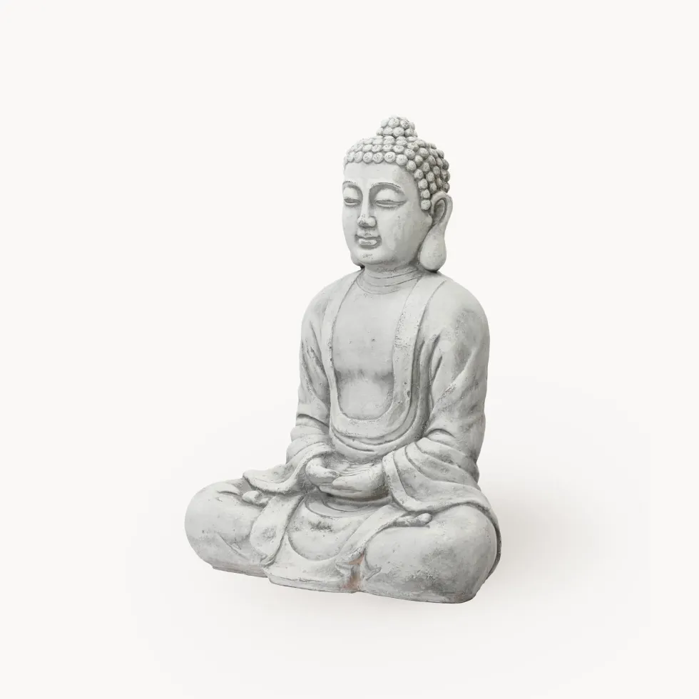 Figura de jardín Buda sentado en gris