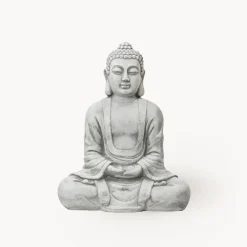 Figura de jardín Buda sentado en gris