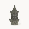 Figura de jardín cabeza de Buda en negro
