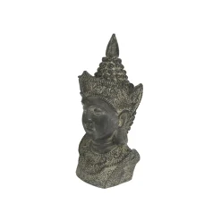 Figura de jardín cabeza de Buda en negro