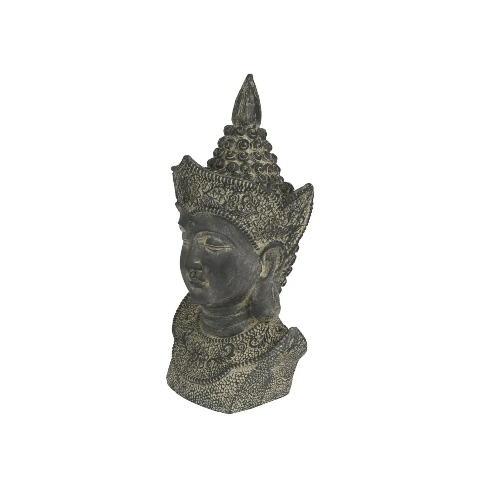 Figura de jardín cabeza de Buda en negro