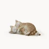 Figura de jardín de gatos tumbados