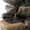 Fuente de jardín de rocas de resina