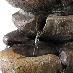 Fuente de jardín de rocas de resina