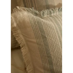 Funda de cojín de algodón a rayas Creta