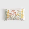 Funda de cojín de algodón con bordado floral Lita