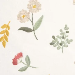 Funda de cojín de algodón con bordado floral Groun