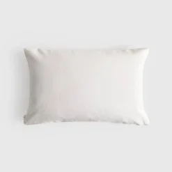 Funda de cojín de algodón con flores bordadas Foliona