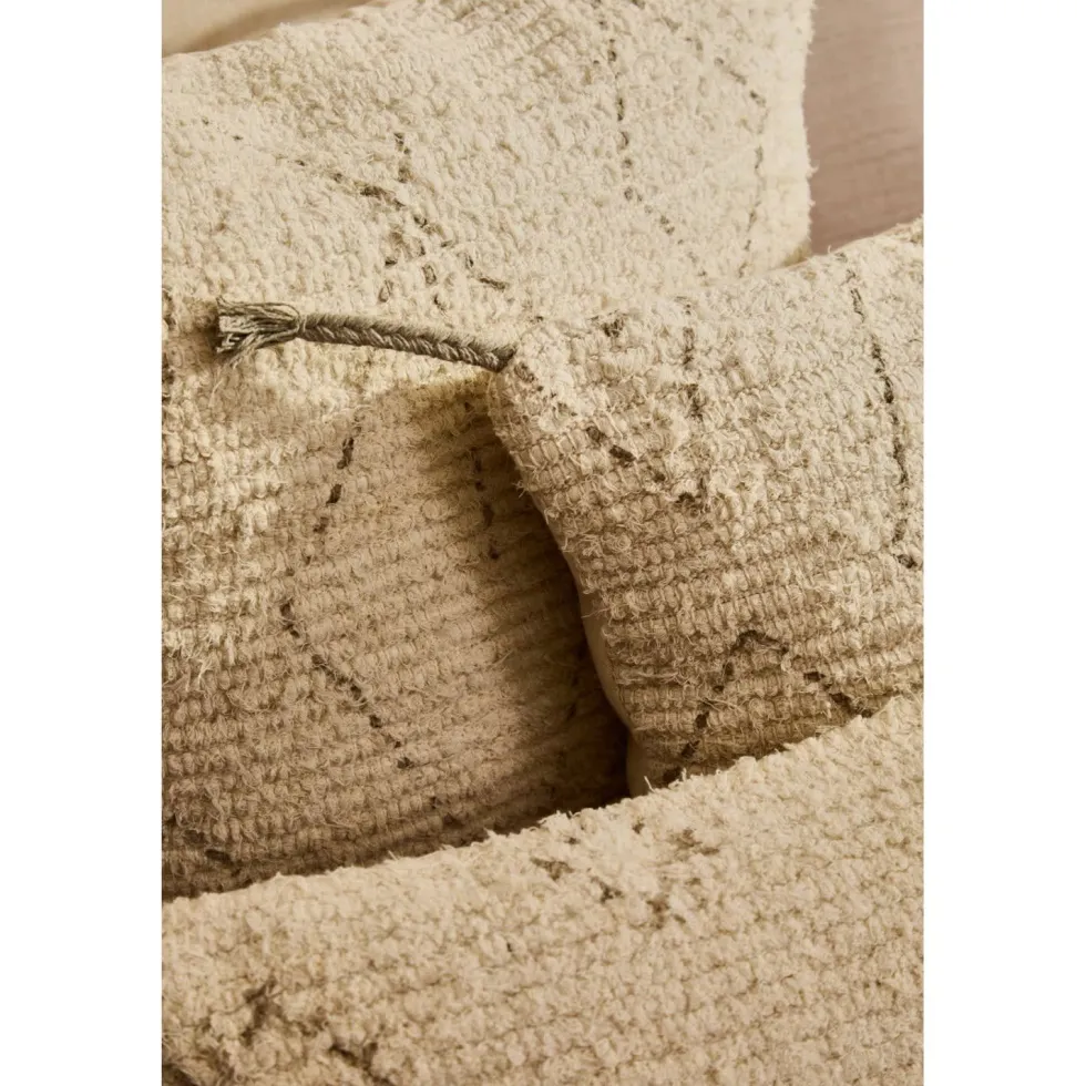 Funda de cojín de algodón flameado con motivo étnico Mayo