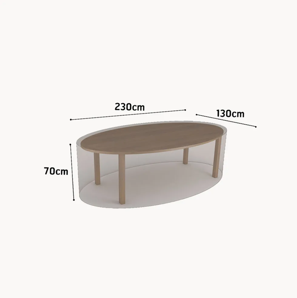 Funda Protectora de Mesa Ovalada 230x130x70 cm