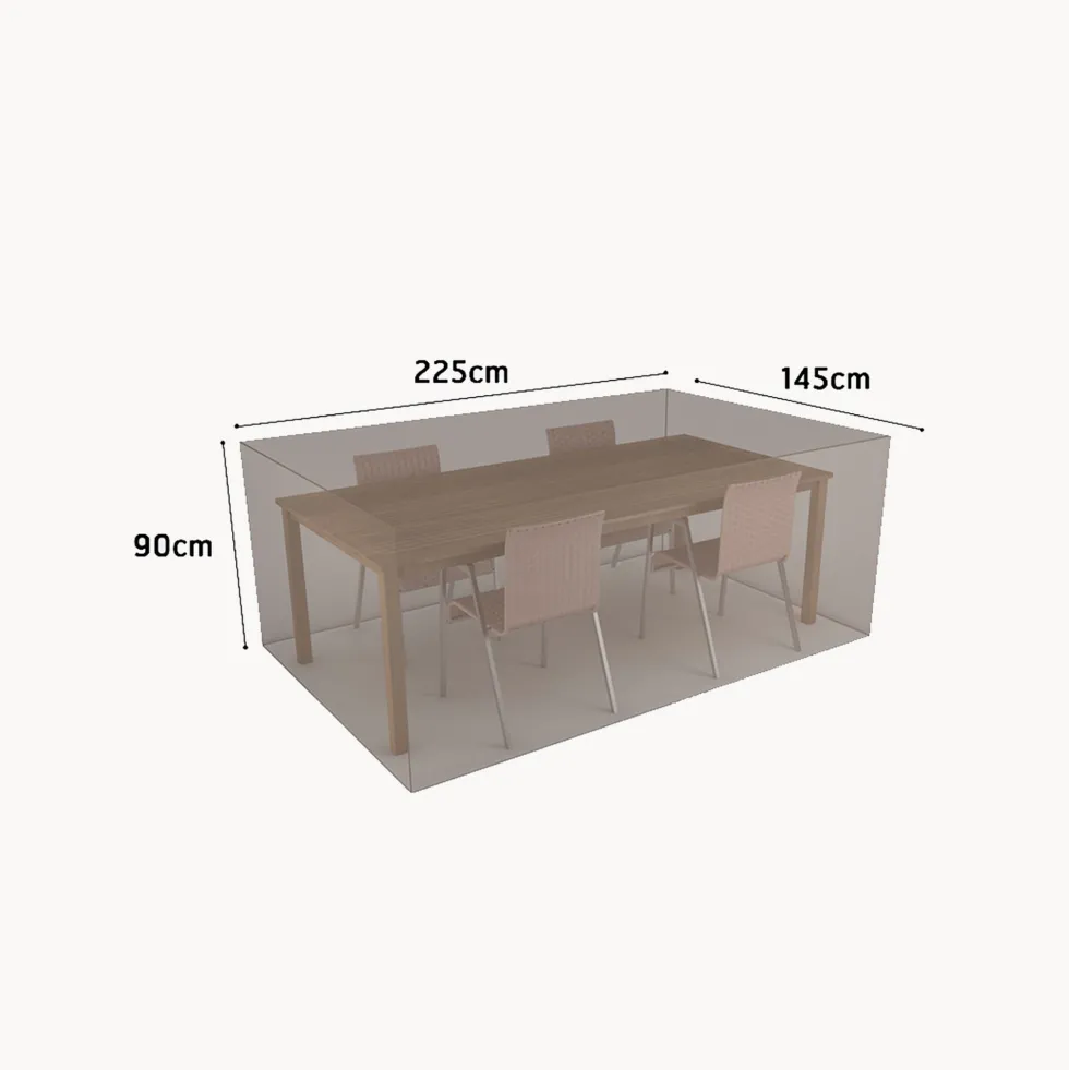 Funda Protectora para Conjunto de Mesa Rectangular y 4 Sillas 225x145x90 cm