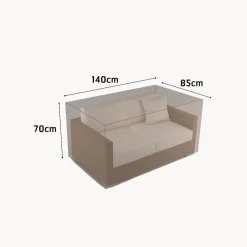 Funda Protectora para Sofá de 2 plazas 140x85x70 cm