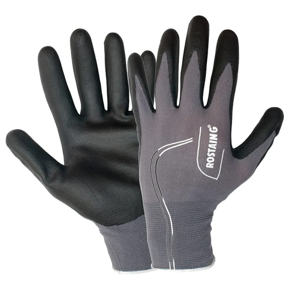 Guantes de jardín grises