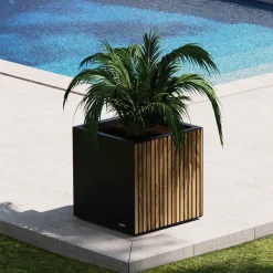 Herstera Deco Planter - Jardinera CUBE WOOD