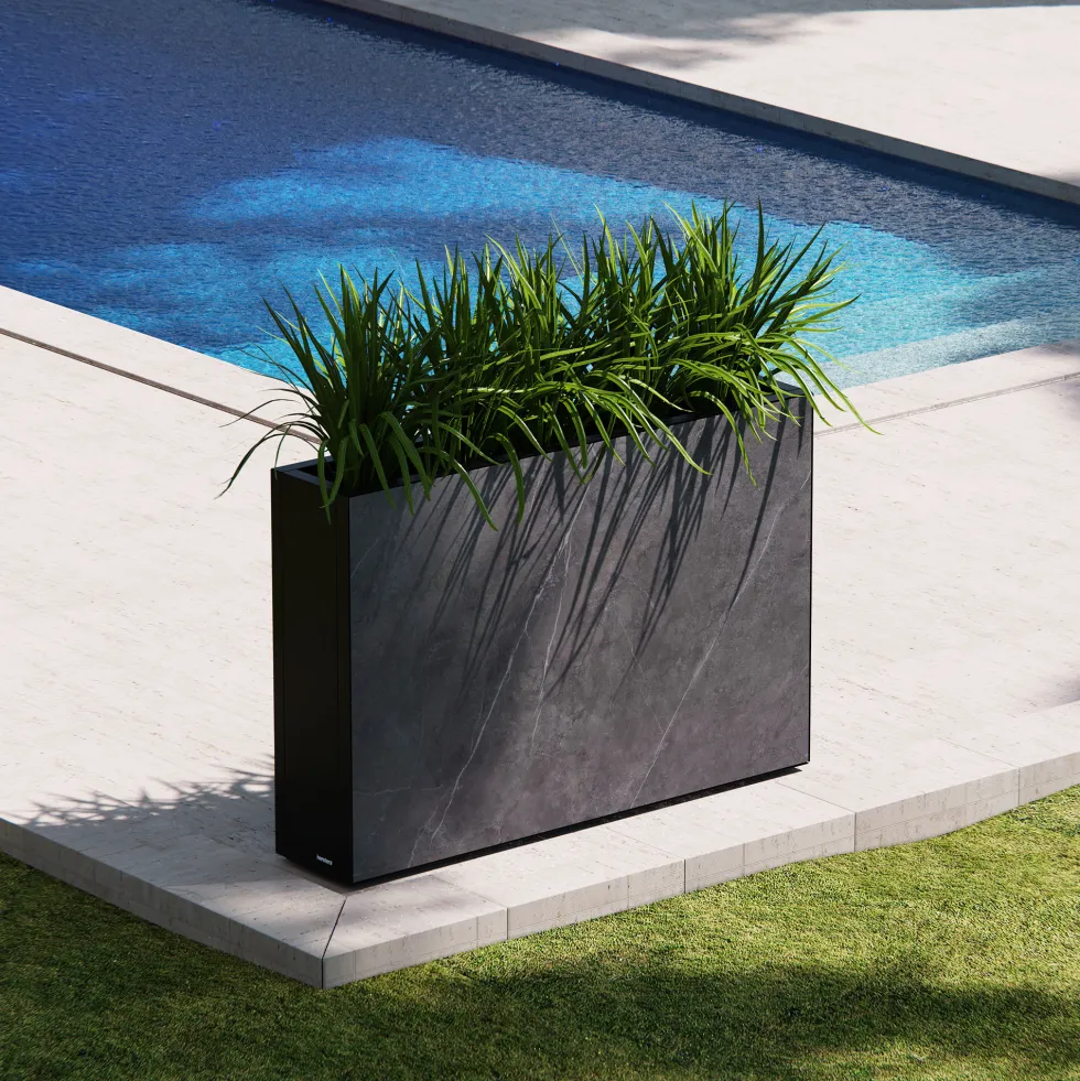 Herstera Deco Planter - Jardinera DECO DIVIDER LAMINATE gris