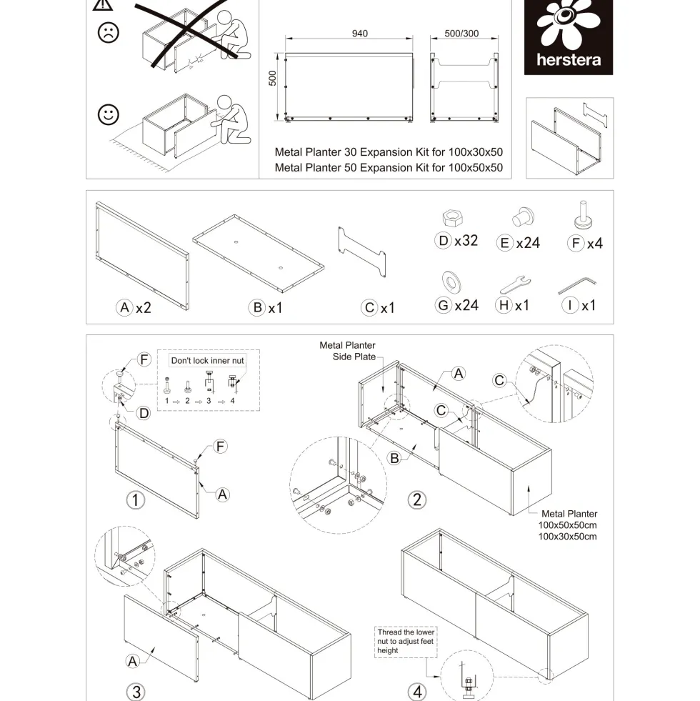 Herstera Metal Planter - Expansion Kit