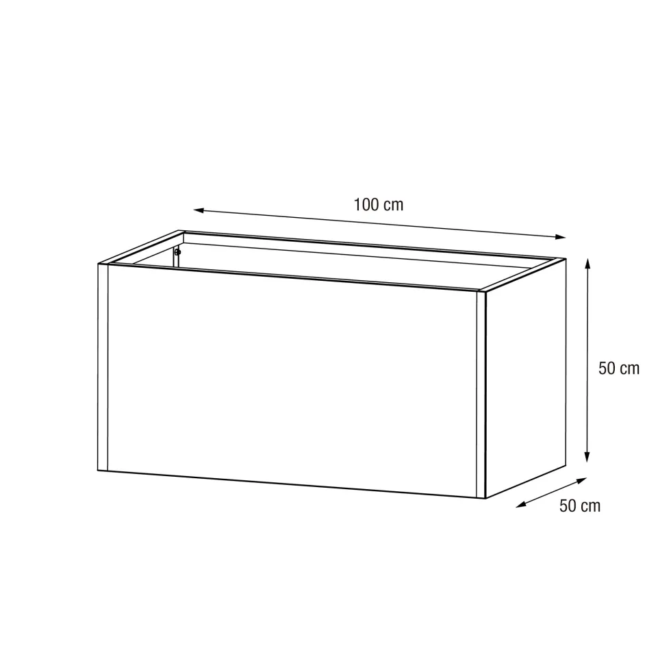 Herstera Metal Planter - Jardinera METAL PLANTER 50 blanco luna